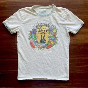 Lucky Brand Beer Me Vintage Ringer Tee